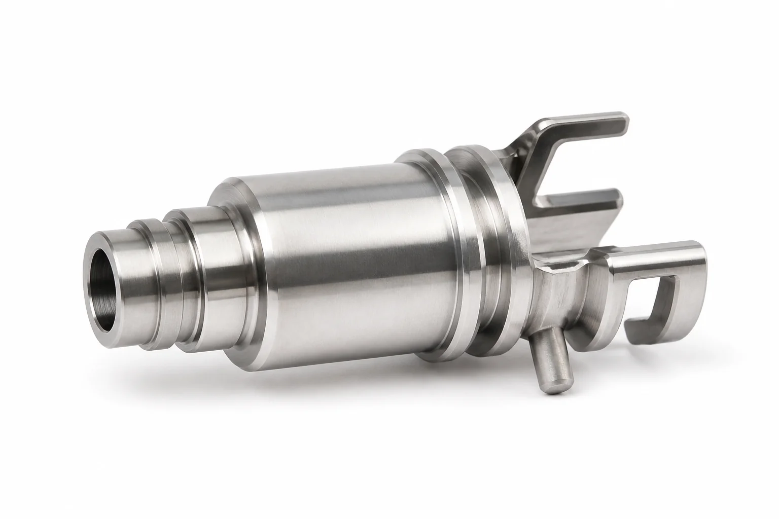 Multi-stage cylindrical CNC turned metal part